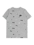 Nike Sportswear Paita  meleerattu harmaa / musta / valkoinen