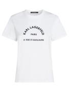 Karl Lagerfeld Paita 'Rue St-Guillaume'  musta / valkoinen