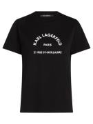 Karl Lagerfeld Paita 'Rue St-Guillaume'  musta / valkoinen