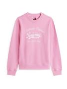 Tommy Jeans Collegepaita 'ESSENTIAL'  vaaleanpunainen / valkoinen