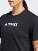 ADIDAS TERREX Toiminnallinen paita  musta / valkoinen