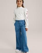 WE Fashion Paita  burgundin punainen / offwhite