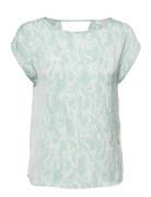 Recycled Polyester Blouse Ss Blue Rosemunde