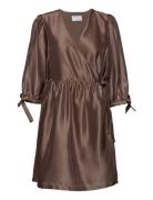 Enola Wrap Dress Brown DESIGNERS, REMIX