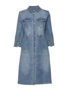 Rositacr Denim Dress Blue Cream