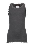 Silk Top W/ Lace Grey Rosemunde Kids