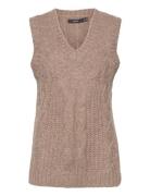 Vmbriella Sl V-Neck Vest Ga Bf Brown Vero Moda