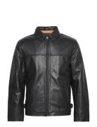 Rusty Dusty Leather Jacket Black Jofama