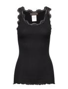 Rwbabette Sl U-Neck Long Lace Top Black Rosemunde