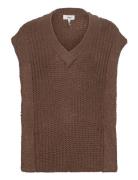 Objeverly S/L Knit Waistcoat 117 Brown Object