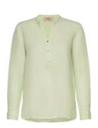 Danna Linen Blouse Green MOS MOSH