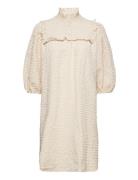 Slfcory 3/4 Short Smock Dress B Cream Selected Femme