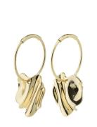 Em Wavy Hoop Earrings Gold-Plated Gold Pilgrim