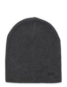Knitted Logo Beanie Hat Grey Superdry