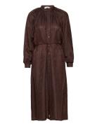 Viscose / Silk Dress Brown Rosemunde