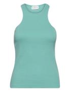 Rosa Rib Tank Blue Blanche