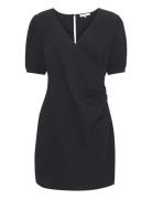 Crlea Wrap Dress Black Cream