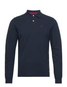 Slim Fit Logo Ls Navy Hackett London