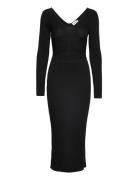 Iconic Rib Cut Out Midi Dress Black Calvin Klein