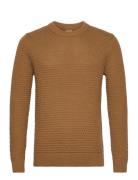 Slhremy Ls Knit All Stu Crew Neck W Camp Brown Selected Homme