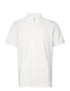 Slhfave Zip Ss Polo B White Selected Homme