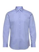 Slim Fit Stretch Cotton Suit Shirt Blue Mango