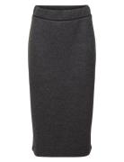 Rib Knit Pencil Skirt Grey Esprit Casual