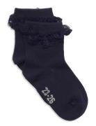 Ankle Sock W. Lace Blue Minymo