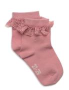 Ankle Sock W. Lace Pink Minymo