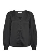 Viellette V-Neck L/S Shirt/Su - Black Vila