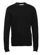 Slhrocks Ls Knit Crew Neck W Black Selected Homme