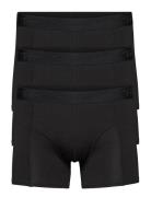 Men's Bamboo Boxer 3-P Black TOPECO