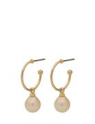 Eila Pearl Earrings Gold Pilgrim