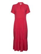 Edasz Ss Maxi Dress Red Saint Tropez