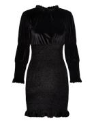 Sula Velvet Jersey Mini Dress Black French Connection