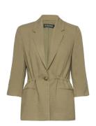 Slcamile Drawstring Blazer Green Soaked In Luxury