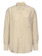 Relaxed Sheer Tencel Shirt Cream Calvin Klein