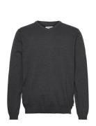 Jjebasic Knit V-Neck Noos Grey Jack & J S