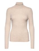 Slflydia Costa Ls Knit Rollneck B Noos Cream Selected Femme