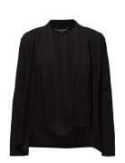 Josie Jersey Drape Front Jckt Black French Connection