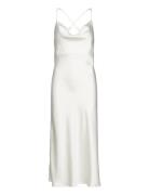 Objsateen S/L Midi Dress A Fair Div White Object