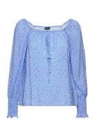 Charlotte Printed Blouse Blue Lexington Clothing