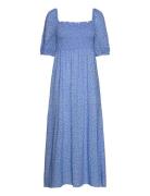 Alaia Printed Dress Blue Lexington Clothing