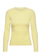 Ludmilla Ls Tee Gots Yellow Basic Apparel