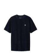 Relaxed Towelling T-Shirt Navy Tom Tailor