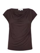 Linnen T-Shirt Brown Rosemunde