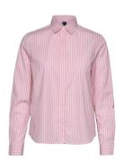 Reg Broadcloth Striped Shirt Pink GANT