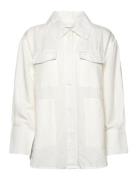 Linen Viscose Shirt Jacket White GANT