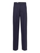 Pleated Tailored Trousers Navy Filippa K