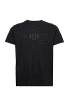 Reg Tonal Shield Ss T-Shirt Black GANT